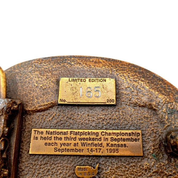 Walnut Valley Bluegrass Festival Vintage 1995 Belt Buckle RARE Winfield Kansas - Picture 6 of 6